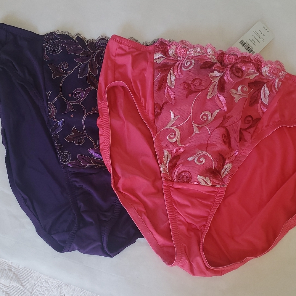 Elegant Lace Trimmed Intimates Set - Pink and Purple Soma, Sensuous Lace